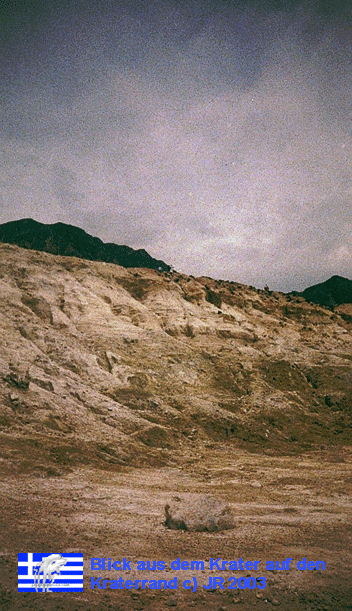Kraterrand von unten