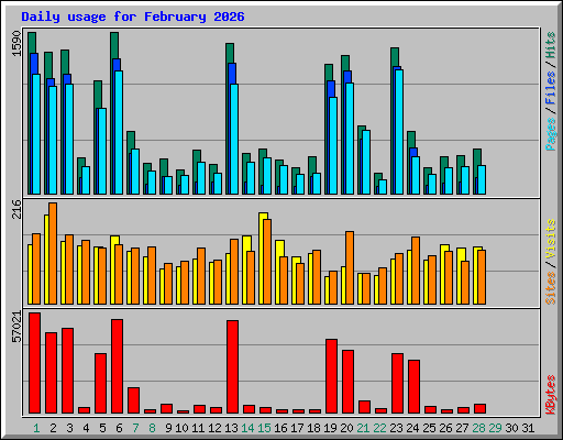 Daily usage for February 2026