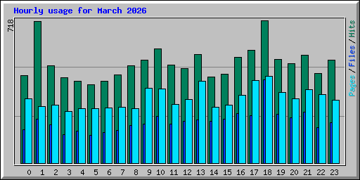 Hourly usage for March 2026